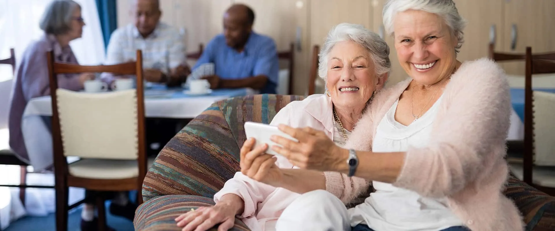 Seniors in a memory care community