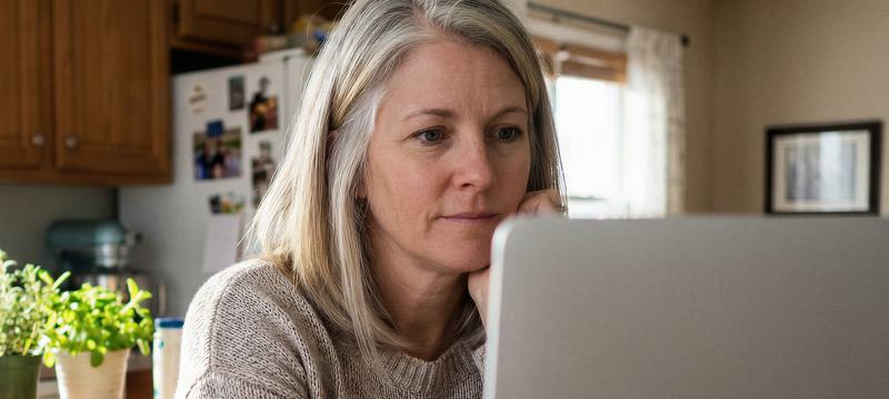 Family visiting senior living community