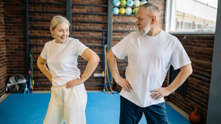 An Elderly Couple Swaying their Hips