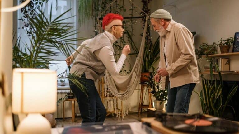 Photograph of an Elderly Couple Dancing Together