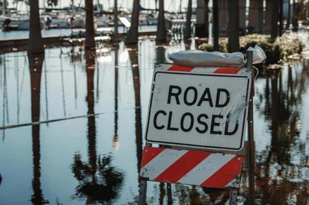 Road Closed Signage on Street | Hurricane Beryl Slams Texas px